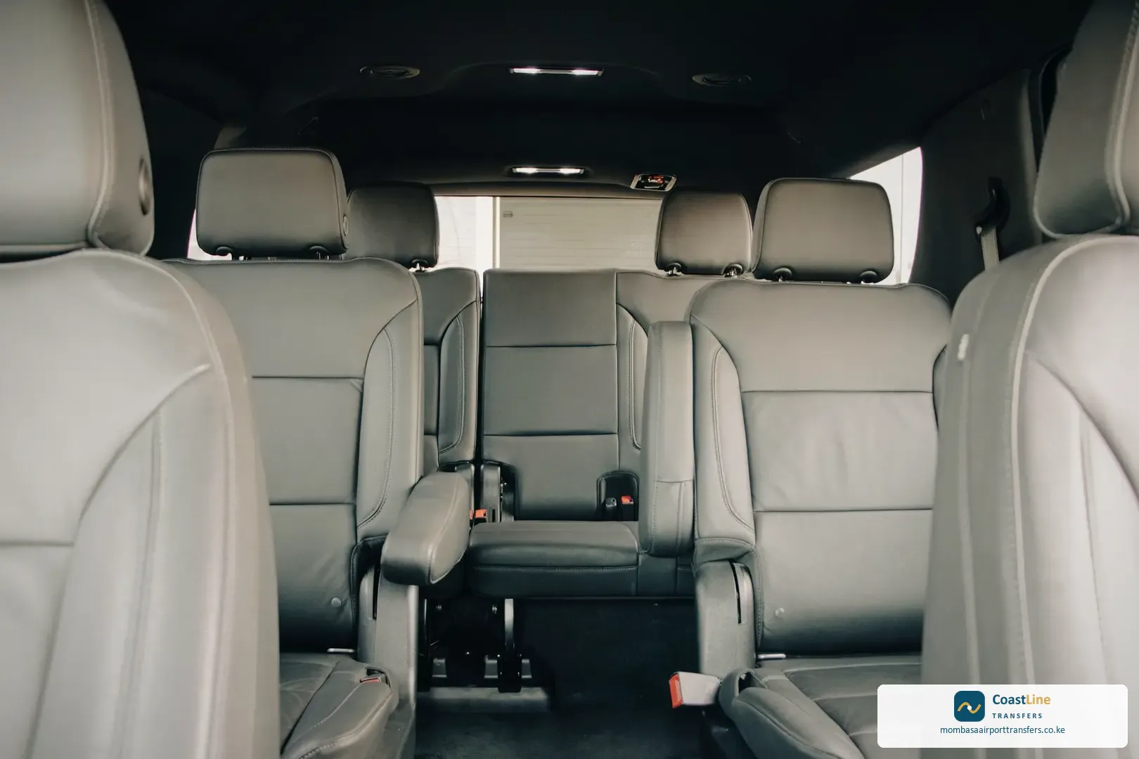 private transfer 7-seat van ready for group or family airport transfer Mombasa